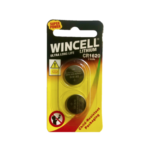 Wincell Lithium CR1620 Battery 2pk