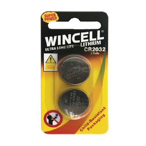 Wincell Lithium CR2032 Battery 2pk