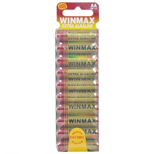 Winmax Extra Alkaline AA Battery 10 pk Size LR6 1.5V