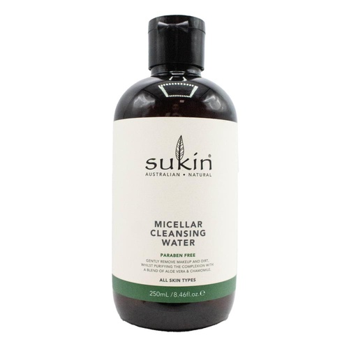 SUKIN 250mL MICELLAR CLEANSING WATER AUSTRALIAN NATURAL PARABEN FREE