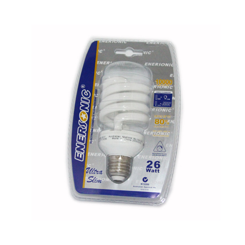 Enersonic Ultra Slim Electronic Compact Fluorescent Lamp Spiral 26w E27