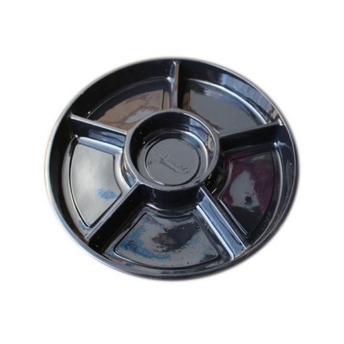 Anchor 12 Inch 6 Compartment Round Platter [Colour: Black]