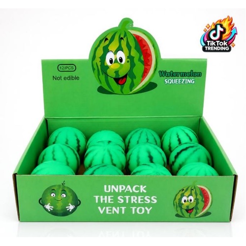 CTN 12 x Squishy Squeeze - Fruit Series Watermelon - 6cm