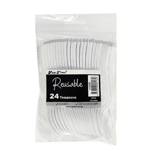 Reusable Plastic Teaspoons 24pcs