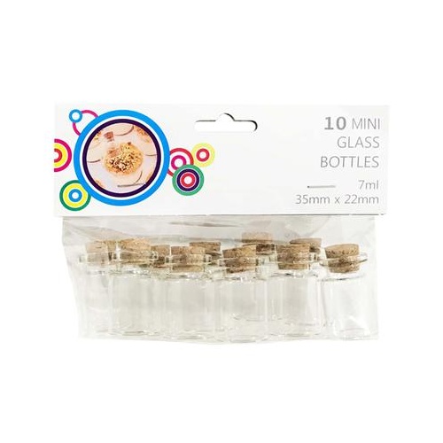Mini Glass Bottles 7ml 10pcs