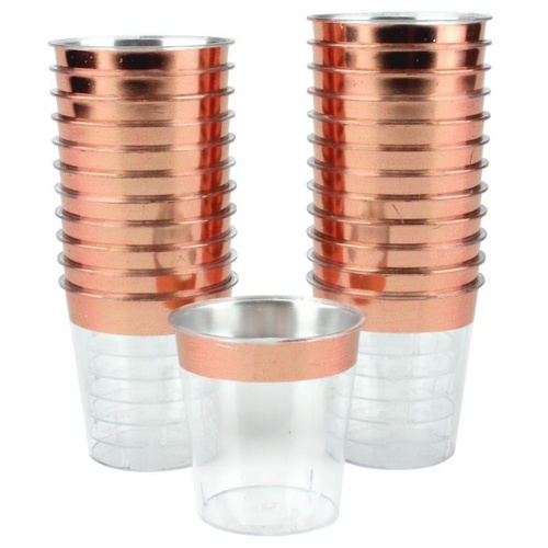 Rose Gold Disposable Shot Glassses 24pk