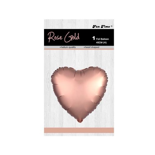 Rose Gold Foil Balloon 45cm Heart