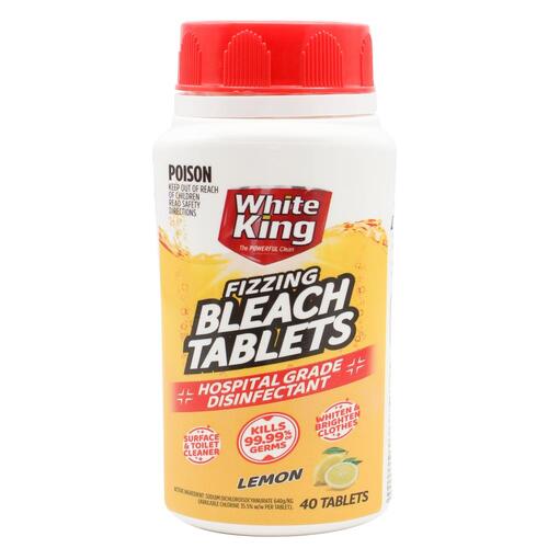 White King Bleach Lemon Tablets 40 Pack
