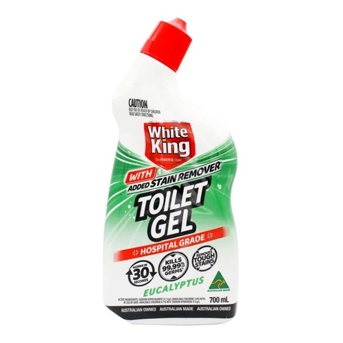 White King Toilet Gel with added Stain Remover Eucalyptus 700ml