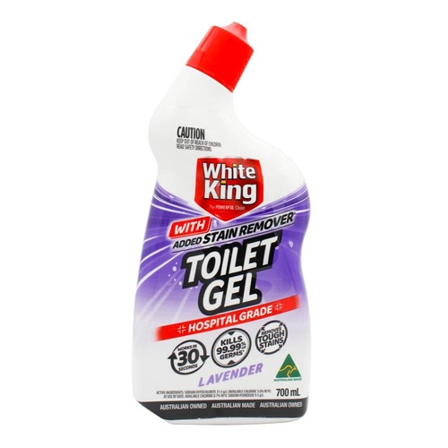 White King Toilet Gel With Added Stain Remover Lavender 700mL