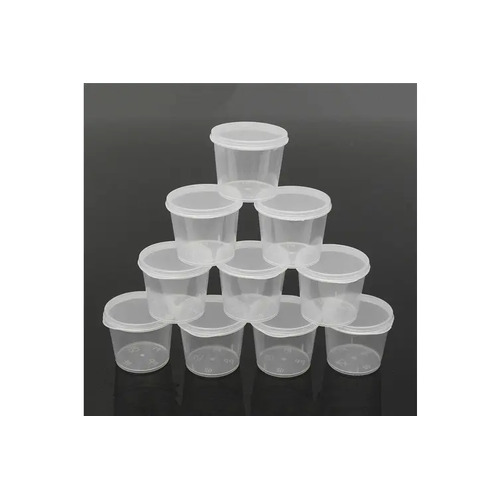 1oz - 100pcs Takeaway Container Round Sauce With Lids 
