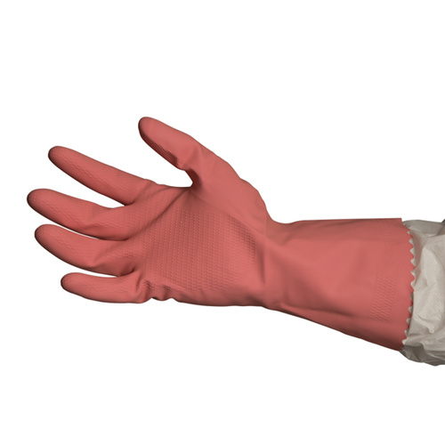 Bastion Silverlined Rubber Gloves Pink Size Medium
