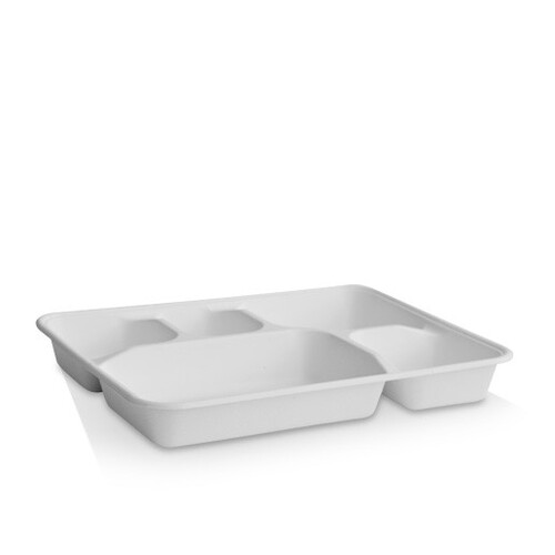 Sugarcane 5 Compartment Tray 50pc - TR5
