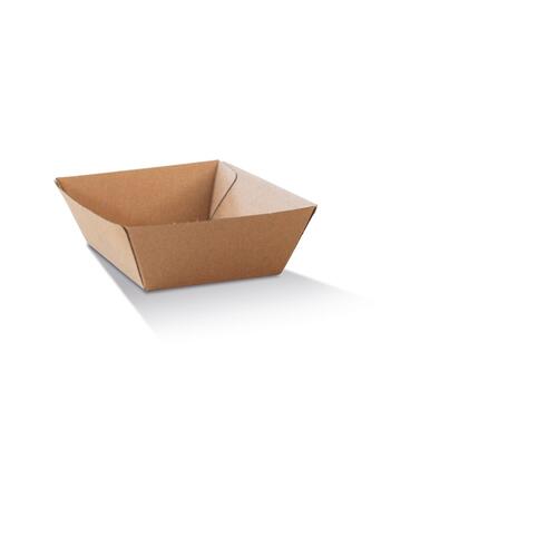 125PK Food Tray Size 1 Small Corrugated Brown - PCT1