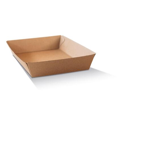 125PK Food Tray Size 3 Medium Corrugated Brown - PCT3