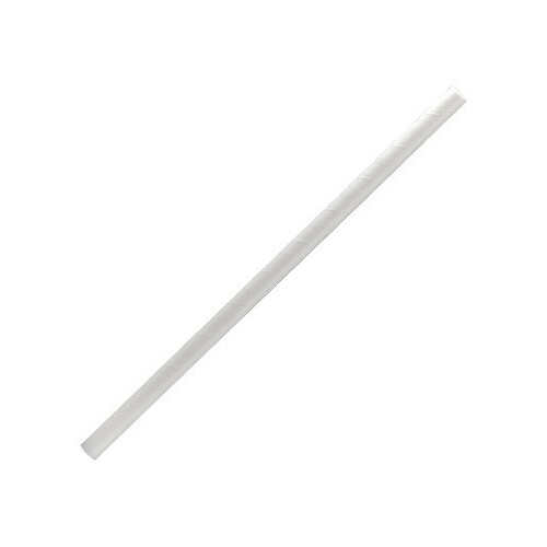 3ply Paper Straw Regular Plain White 250PK - PSRWHITE