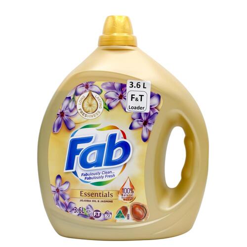 Fab Laundry Liquid Essential Oils Jojoba Oil & Jasmine 3.6L Top/Front Loader