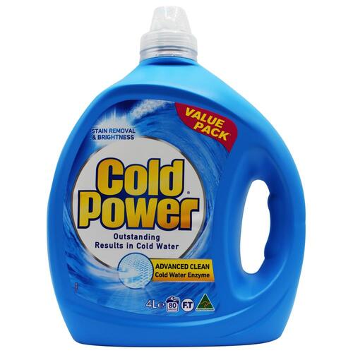 Cold Power Advanced Clean Front & Top Loader Laundry Liquid 4L