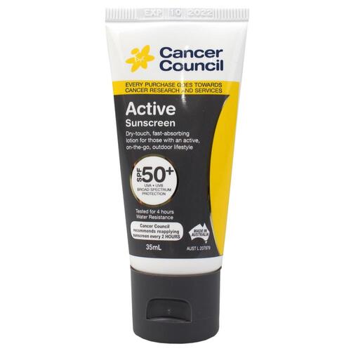 Cancer Council Active Sunscreen SPF 50+ 35ml