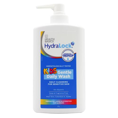 Health Basics Hydra Lock Kids Gentle Daily Wash For Sensitive Skin Pump 1l