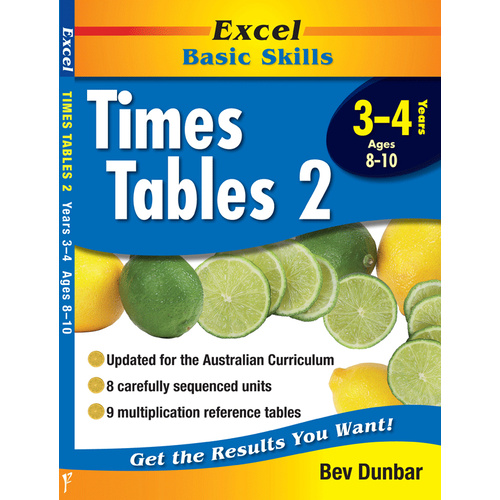 Excel Basic Skills - Times Tables 2 Years 3 - 4