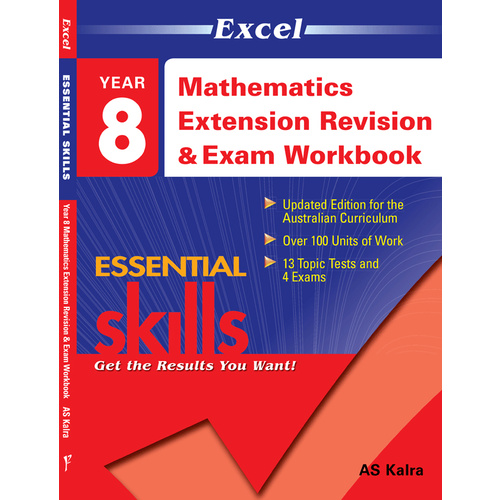 Excel Essential Skills - Mathematics Extension Revision and Exam Workbook Year 8