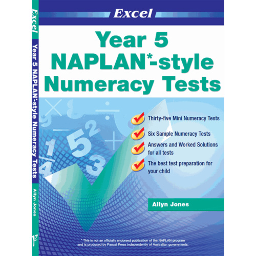 Excel - Year 5 NAPLAN* - Style Numeracy Tests