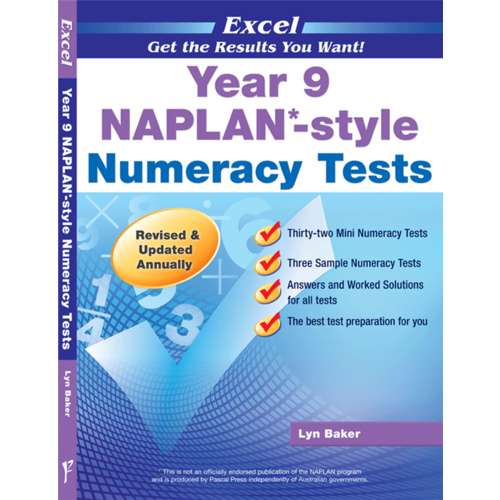 Excel NAPLAN*-style Numeracy Tests Year 9