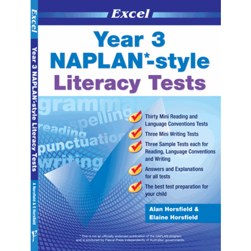 Excel NAPLAN*-style Literacy Tests Year 3