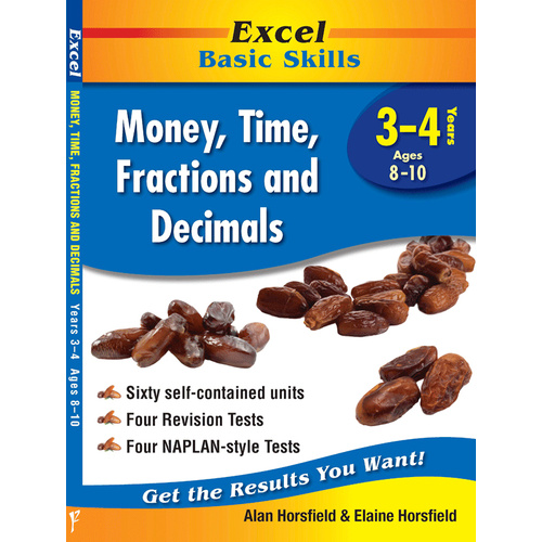 Excel Basic Skills - Money, Time, Fractions and Decimals Years 3-4