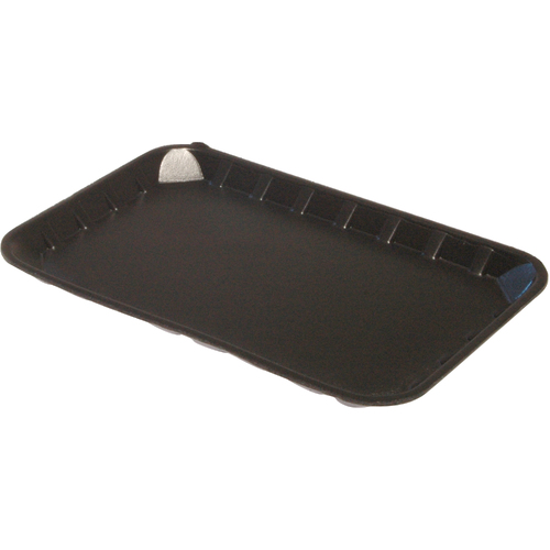 1000PC/CTN Foam Tray Shallow 8"x 5" Black