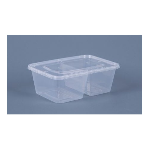 800ml ctn Takeaway Container Rectangle Divider With Lids 500pcs