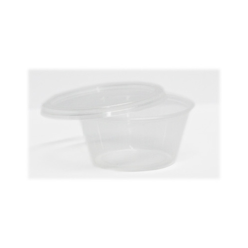 2oz - 100pcs Takeaway Container Round Sauce With Lids