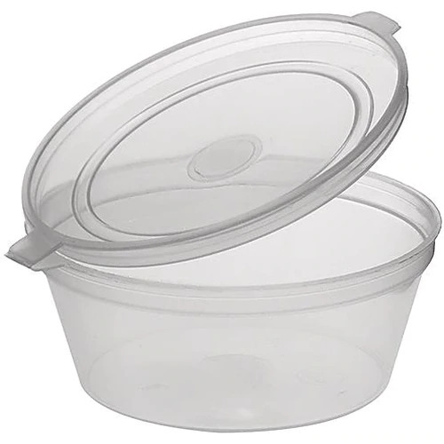 35ml - 1000pcs Ctn Takeaway Container Round Sauce With Hinge Lids