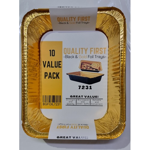 Black & Gold foil trays - 7231 10PK