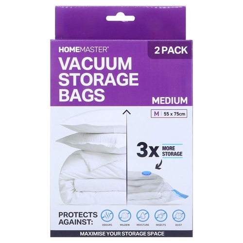 Storage Bags Vacuum 55cm x 75cm 2Pk